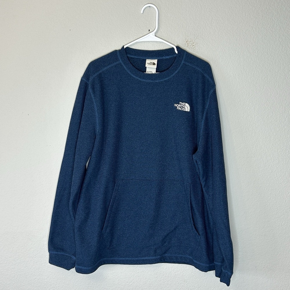 The North Face Men's Textured Cap Rock Crew Blue Pullover Sweatshirt Size XL